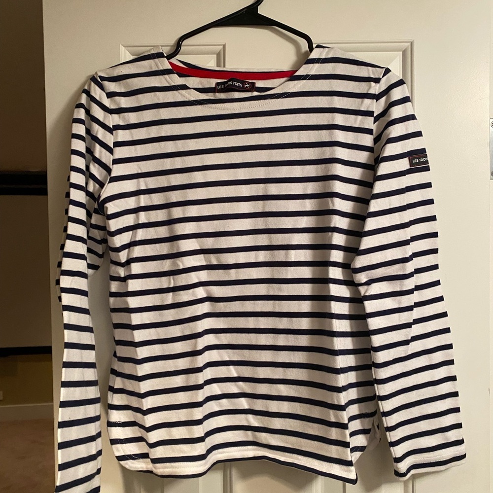 Les Trois Mats Striped Long Sleeve Shirt, Size S
